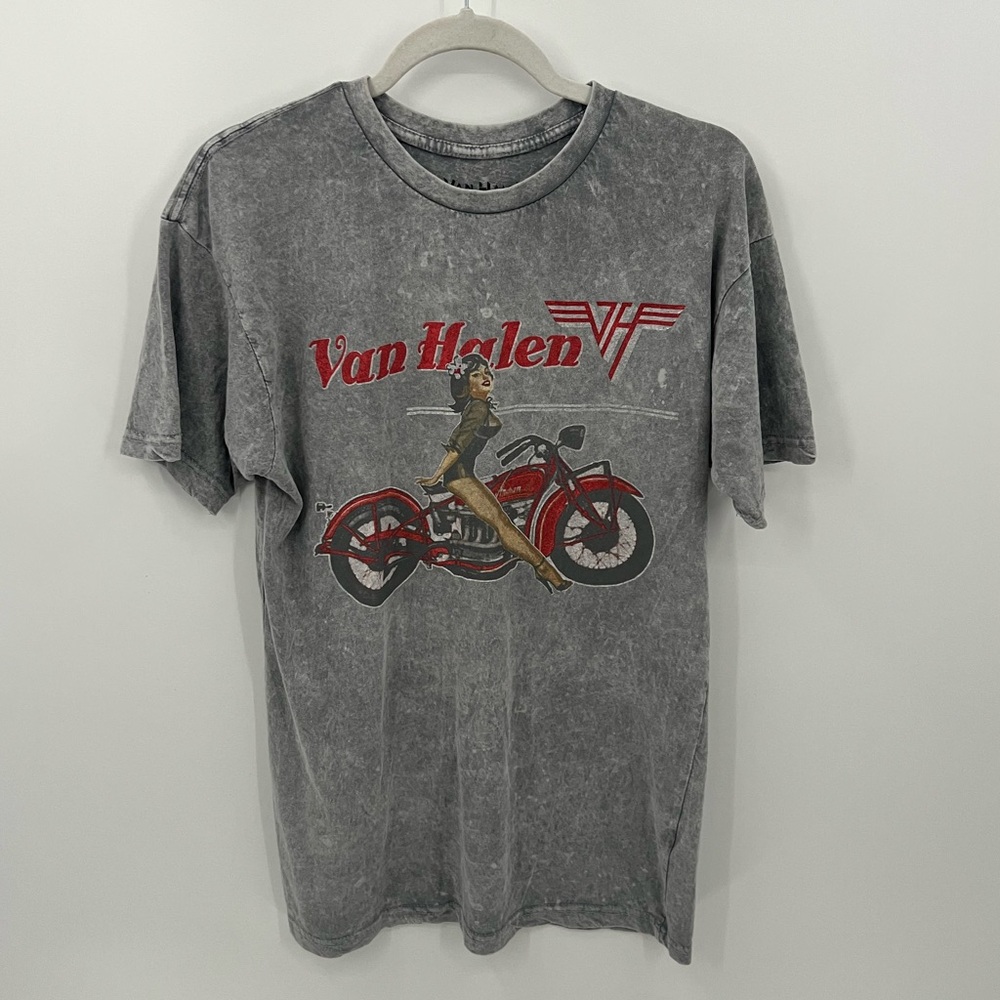 Van Halen gray band tee